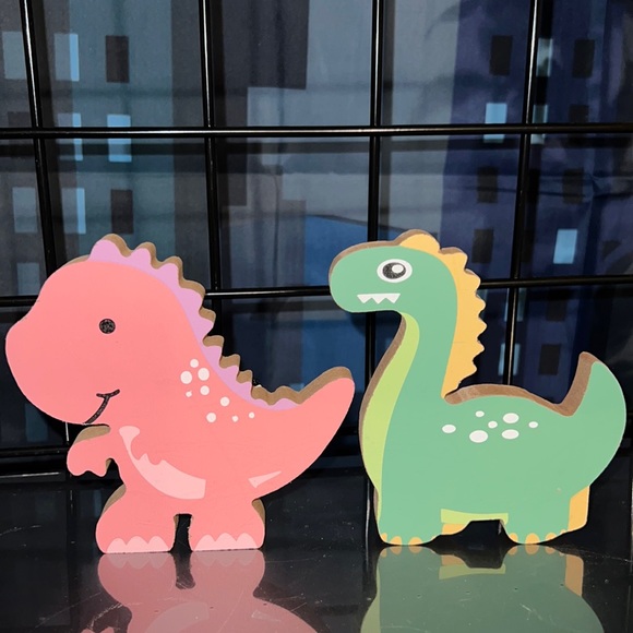 New Set or Two Dino Figure Tabletop Decor - Picture 1 of 7